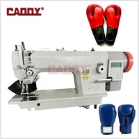 Máquina de coser automática CADDY para arrugado de guantes de boxeo, máquina de coser de pliegues para guantes con accionamiento directo por ordenador para artesanía en cuero