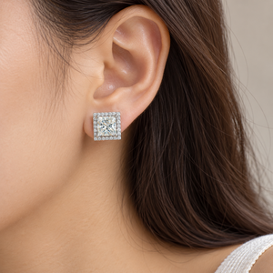 Orecchini a Perno Quadrati per Donne, Design Geometrico Semplice, Piccoli Accessori per Uso Quotidiano - Product Image 2