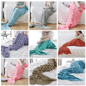 Customized 100% Acrylic Knitted Wool <strong>Blanket</strong> <strong>Mermaid</strong> <strong>Blanket</strong> Fish <strong>Tail</strong> <strong>Blanket</strong> - Product Image 4