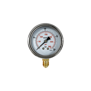 AKS đo áp suất cao 2.5 "(63mm) quay số, 0-200bar phạm vi, trường hợp thép đen, CE chứng nhận - Product Image 1