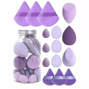 Conris – Ensemble de <span class=keywords><strong>mini</strong></span> éponges de maquillage multi-styles en pot, sans latex, douces, lavables, éponges triangulaires en velours pour le correcteur - Product Image 2