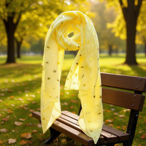 Sciarpa lunga Angelina Pineapple in lamina d'oro 70x180 cm, accessorio moda per donna - Product Image 2