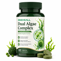 ONEHEALL Dual Algae Complex Comprimés Soutien Osseux et Articulaire Gestion de l'Énergie Sans Gluten Naturel Usage Adulte