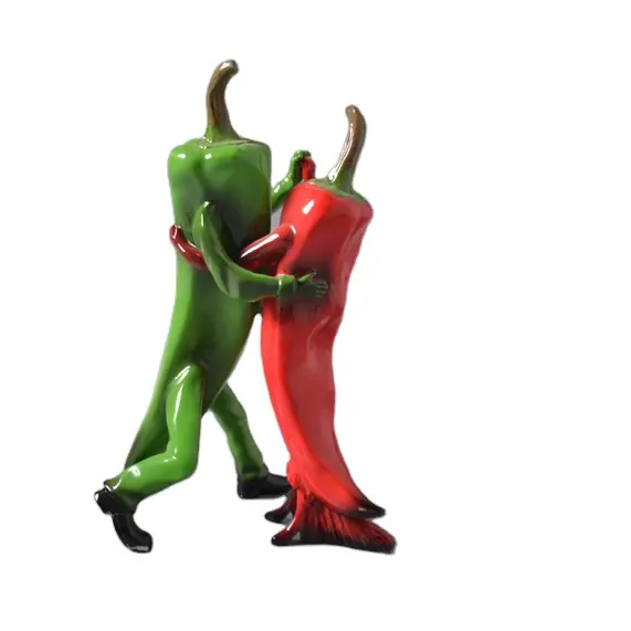 Wholesale custom chili shape resin statue/polyresin chilli ornament /decoration/toys