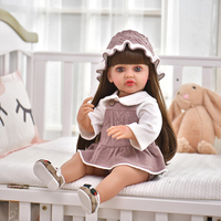 Muñeca de Vinilo de Silicona Suave de Alta Calidad de 55 cm, Muñeca Reborn, Juguete para Niños, Función de Conversación, Linda Muñeca de Amor para Regalo