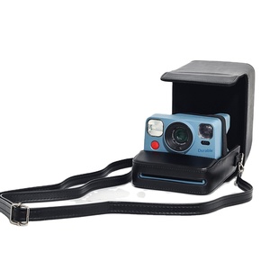 Étui pour appareil photo rétro en PU noir - Style européen et américain, sac à bandoulière de protection pour appareils photo instantanés (compatible Pol/<span class=keywords><strong>Instax</strong></span>) - Product Image 1
