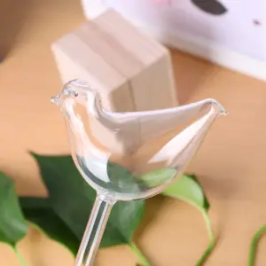 Globes d'arrosage pour plantes en forme d'oiseau, arroseur automatique pour plantes, ampoules en verre transparent soufflé à la main pour plantes d'intérieur