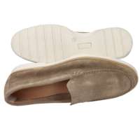 Mocassins en daim pour homme Gino Tagli, doublure en cuir véritable, semelle intermédiaire en EVA, semelle extérieure en caoutchouc, boucle rembourrée, talon de 2,5 cm, toutes saisons