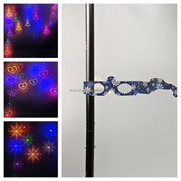 Lunettes de diffraction personnalisées visage souriant jetables Lunettes de diffraction 3D Joyeux Noël Lunettes en papier Père Noël Sapin de Noël