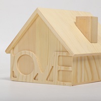 Nouveau Nid d'Oiseau en Bois Créatif de Shandong pour l'Extérieur, Style Villa, pour Perroquets, Mangeoire Décorative et Tirelire