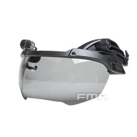 Visière de casque FMA FAST, sécurité tactique, nylon + PC, 3 mm d'épaisseur, durable, 185 g, noir/argent/transparent TB1297