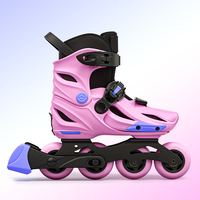 Patins à roulettes en ligne professionnels réglables 4MM avec cadre CNC intégré pour le freestyle urbain, pour garçons, filles et adolescents
