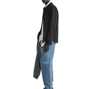 Giacca Casual da lavoro in lana con logo personalizzato ricamato Shacket da uomo - Product Image 4