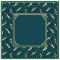Tapis de table de Mahjong imperméable, absorbant les chocs, en caoutchouc, motif floral oriental vintage, housse de jeu familial, impression personnalisée, fournisseur d'usine