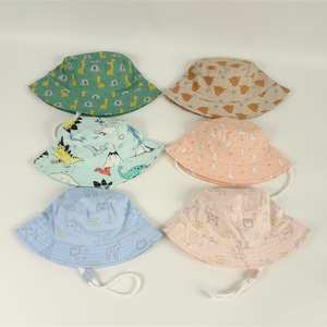 Oeoktex Class 1 Annex 6 Certificate Custom Kids Cotton <strong>Dinosaur</strong> Print Summer Bucket <strong>Hat</strong> - Product Image 2