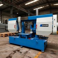 Scie à ruban CNC entièrement automatique GZ4240 pour la découpe des métaux, avec lame de scie à tension mécanique et ensemble d'engrenages centraux