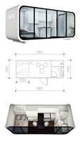 Sinoy – Nouvelle Cabine Conteneurisée en Aluminium de 20 et 40 pieds, Facilement Transportable, Idéale pour Bureaux, Logements, Écoles, Supermarchés et Ateliers