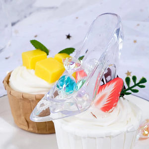 Chaussons de Princesse Cendrillon en Plastique de 3,5 Pouces à Talons Mini Verre, Décorations en Plastique pour Fêtes, Mariages et Cadeaux d'Anniversaire - Vente Chaude - Product Image 2