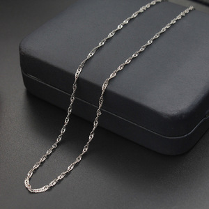 レディース925シルバーネックレスウォーターウェーブチェーンジュエリーシンプルシルバーゴールドローズシンガポールチェーン925シルバーチェーン - Product Image 4