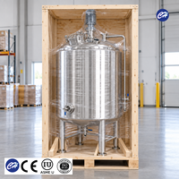 Fermenteur industriel en acier inoxydable, cuve de fermentation à double enveloppe avec agitateur mélangeur