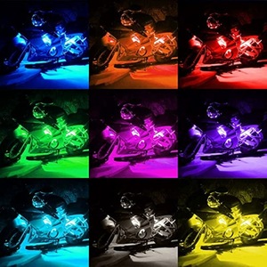 Bande lumineuse d'ambiance pour moto, 96 LED, 1 à 8, pour châssis et moyeu de roue, sept couleurs RGB, système d'éclairage télécommandé - Product Image 5