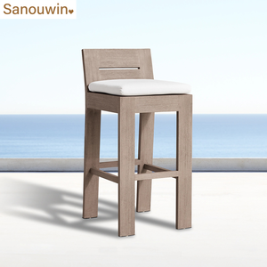 <span class=keywords><strong>Mesa</strong></span> y silla de <span class=keywords><strong>Bar</strong></span> alto de madera de teca de estilo moderno, muebles de exterior duraderos para hoteles, hogar, bares, parques, patios, salas - Product Image 3
