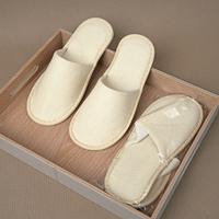 Chaussons en toile personnalisés haut de gamme avec logo pour hôtels – Fournitures respirantes et résistantes à l'usure pour hôtels de luxe et de gamme moyenne