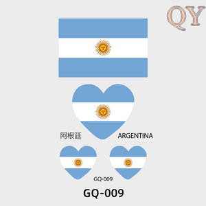 QY Temporary Flag Tattoo <b>Stickers</b> Waterproof Face Body <b>Decals</b> for Football Fans Sports Events Party Supplies - Product Image 1