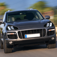 Kit de mise à niveau des phares à LED Matrix pour Porsche Cayenne 957 2007-2010, style 9YB, projecteurs avec feux de jour DRL, couvercle en fibre de carbone
