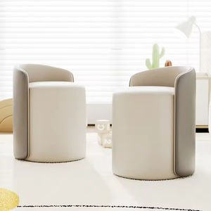 Taburete Moderno para Vestidor, Banco Redondo Simple con Estilo Moderno, Sofá Bajo para Cambiar Zapatos, Silla Pequeña para Sala de Estar - Product Image 2