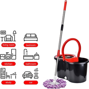 Système de serpillière et seau rotatif Dooso Cleaning Factory avec essoreuse intégrée - Product Image 6