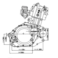 Assemblage de moteur de vélo Quad CQJB 250cc