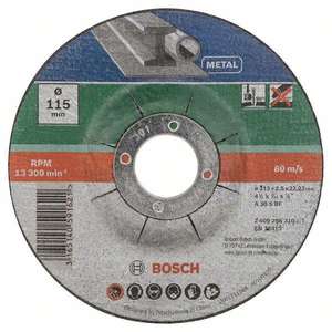 BOSCH - 2609256332 Cutting <b>disc</b> set with depressed centre for <b>metal</b> (5 pcs.) - EAN 3165140591843 ABRASIVES CUTTING <b>DISCS</b> - Product Image 1