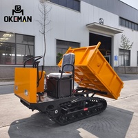 1,5 Tonnen Hydraulischer Raupendumper Benzinbetriebener Mini-Raupentransporter mit Getriebe Leichte Landwirtschaftliche Maschine für Feldarbeit