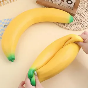 Jumbo Squishy Banana Simulation Giant Squeezing Stress Ball Slow <b>Rebound</b> Toy Silicone for Teens Stress Relieving Gift Home Decor - Product Image 3