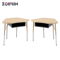 Meubles d'école modernes pour bibliothèque, table d'étudiant avec chaise et bureau intégrés avec tiroir pour la lecture