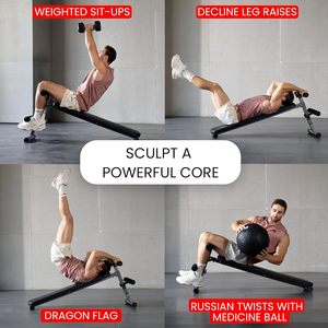 CZFIT Space Saving Multifunctional Home Gym Equipment for Sit-Ups, <b>Dumbbell</b> Workout, Core Training and Strength Exercise - Product Image 6