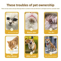 Lingettes nettoyantes pour animaux de compagnie Furrivo, 80 unités, parfum floral, sans rinçage, éliminent les taches de larmes, désodorisent, pour chats et chiens