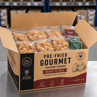 Morceaux de poulet frit surgelés premium infusés aux ciboulettes, certifiés Halal, croustillants, style asiatique, pour la vente en gros