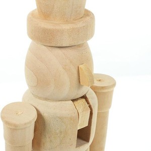 <b>Nutcracker</b> DIY Wooden Puppet 18CM Unpainted Christmas Decoration Home Craft Gift - Product Image 4