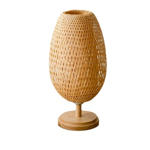 Đèn Tre Hiện Đại cho phòng ngủ & Nghiên Cứu ánh sáng ấm áp với bóng gỗ cho đầu giường & phòng khách AC cung cấp điện - Product Image 1