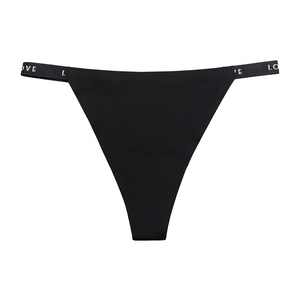 Sous-vêtement menstruel imprimé lettre Oeko Tex Ceinture élastique Flux léger Période String <span class=keywords><strong>Tanga</strong></span> Culotte <span class=keywords><strong>Menstruelle</strong></span> Culotte <span class=keywords><strong>menstruelle</strong></span> - Product Image 1