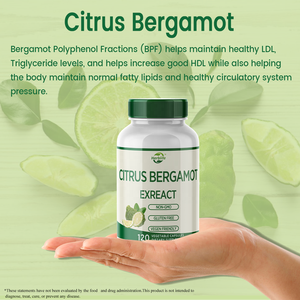 Extrait de bergamote citronnée HACCP OEM ODM, 120 capsules végétales, sans OGM, sans gluten, compatible végétalien, complément alimentaire - Product Image 3