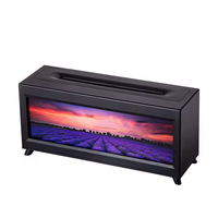 Prix de Gros Humidificateur d'Air de Bureau Rectangulaire Effet Flamme 3D Cheminée Diffuseur d'Arômes avec Télécommande pour Maison et Bureau