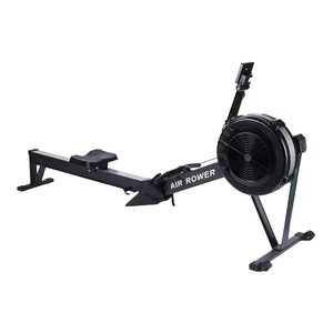 Rameur d'intérieur portable avec écran LCD, roues de transport, résistance réglable, pour entraînement cardio à domicile et fitness - Product Image 1