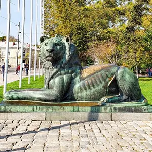 Escultura de bronce de tamaño real para decoración del hogar, estatua de Tigre, estatua de animales para eventos