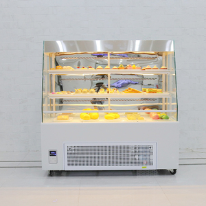 Vetrina Elegante e Spaziosa in Marmo e Vetro Temperato, Frigorifero Aperto con Design Moderno per Pasticceria - Product Image 4