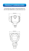 Transmetteur de pression 3051G 3051GP4A2B21AB4K8M5HR5 4-20mA HART SIL 2/3 certifié antidéflagrant IP66/IP67