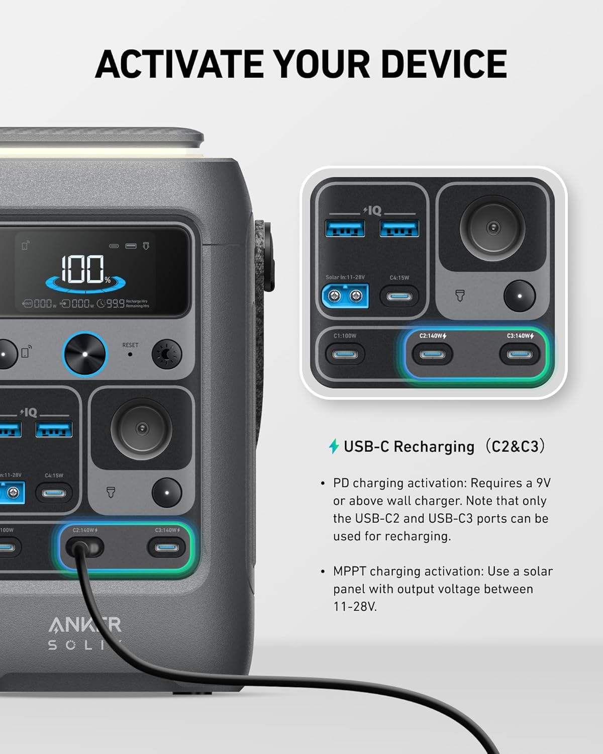 Anker SOLIX C300 DC Power Bank Station - 288wh Portable Battery