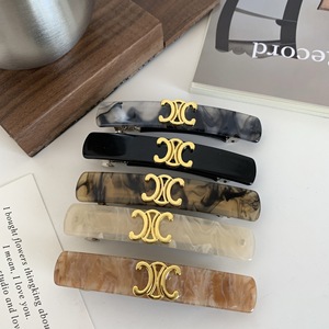 2023 TS mùa đông dành cho người lớn Công Chúa Tóc <span class=keywords><strong>Clip</strong></span> người phụ nữ kiểu tóc đuôi ngựa sang trọng lớn barrette mang nhãn hiệu Acetate Acrylic tóc Clips với logo - Product Image 3